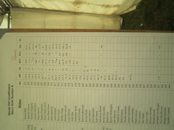 Provisional scores (2)